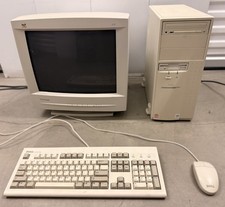 Dell Dimension XPS P133c Pentium 133 Vintage PC ViewSonic A70 CRT Keyboard Mouse picture