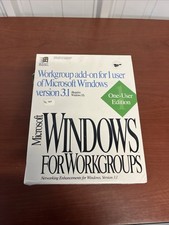 Microsoft Windows For Workgroups Windows Version 3.1 Enhancements Factory Sealed picture