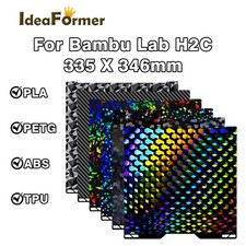 H2C Holographic Build Plate 335x346mm for Bambu Lab H2C 3D Printer Platform picture