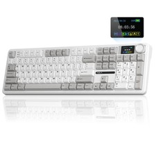 AULA F108 PRO Wireless Mechanical Keyboard Full Size Silent Hot Swap RGB Gray picture