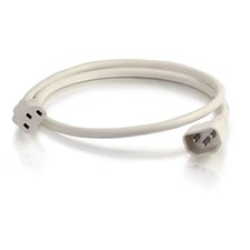 C2G/Cables to Go 17497 18 AWG C14-C13 Power Cord, White 4 Feet, 1.21 Meters New picture