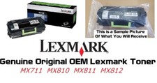 Mostly New Genuine 62D1X0E 621XE Toner MX711 MX810 MX811 MX812 75% Toner picture