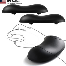 JIKIOU Ergonomic Gliding Palm Rests, Gel Mouse Wrist with 5.51*3.35in, Black picture