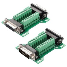 DB15 Solderless Male Female 15Pin Terminal Adapter Breakout 2 PCS Module picture