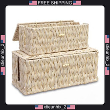 Cable Management Box 2 Pack Plastic Organizer Basket for Cords and Wires picture