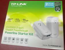 TP-LINK TLPA9020PKIT AV2000 2-Port Gigabit Powerline Starter Kit picture