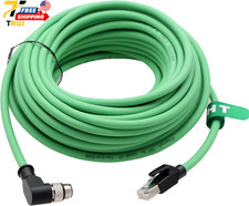 Ethernet Cable M12 4 Pin D Code Right Angle to RJ45 for Profinet Ethernet/Ip Eth picture