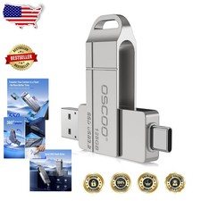 High-Speed 256GB USB 3.2 SSD Thumb Drive: Dual USB-C & A, 550MB/s Transfer picture