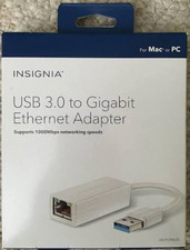 Insignia USB 3.0 Supports 1 Gbps Gigabit Ethernet Adapter Mac Windows NS-PU98635 picture