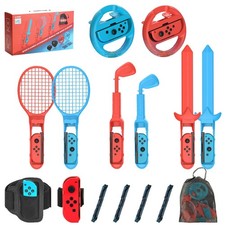 10 in 1 Switch2/1/OLED Sports Accessories Bundle for Joy-Con 2, Steering Wheels picture