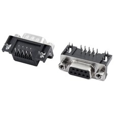2pcs Right Angle DB9 9 Pin Female Male Connector Converter for PC picture