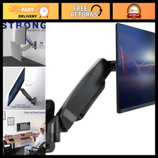 Adjustable Black Single Monitor Wall Mount for 17-32