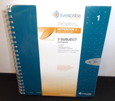 Livescribe DOT Paper Notebook 1 College Ruled 3 Subject Notebook NEW Sealed picture