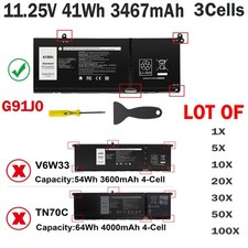🧡LOT G91J0 Battery For Dell Inspiron 15 3510 13 5310 14 5410 15 5510 5515 5518 picture