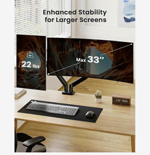 ErGear Dual Monitor Arm Desk Mount Adjustable 17-33in VESA 75x75 100x100 picture