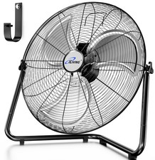 iLIVING 20 Inch Heavy Duty Floor & Wall Mount Fan - 5750 CFM 20-Inch, Black picture