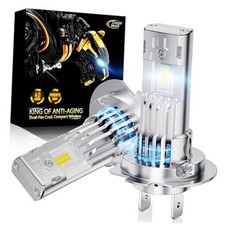Fog Lights 1:1 Size Bulb No Adapter Required with Cooling Fan 6500K H7 picture