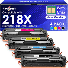 4-Pack Toner Chip HP 218X Color LaserJet Pro Black Cyan Magenta Yellow BN picture