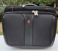 Wenger Swiss Gear Black Triple Gusset Wheeled Computer Case Luggage WA 7953-02 picture
