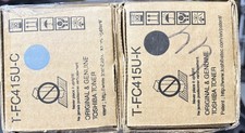 LOT OF 2  Toshiba T-FC415U-C AND T-FC415U-K BLACK/CYAN Toner Cartridge picture