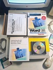 Microsoft Word 98 APPLE MAC Excellent COMPLETE Software Installation Vintage 🔥 picture