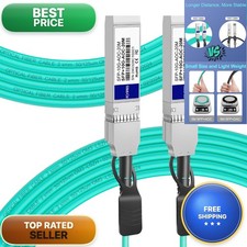 FLYPROFiber 10G AOC Cable SFP+ to SFP+ OM3 MMF 20M (65.6ft) for Cisco Ubiquiti picture