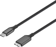 Insignia- 3.3 ft. USB-C to Micro-B Hard Drive Cable - Black picture