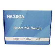 NICGIGA 26 Port Powered PoE Switch with 24 Ports 10/100Mbps, Gray Metal - 320wat picture