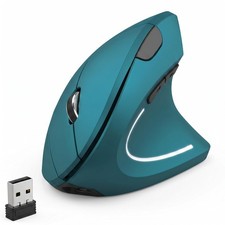 Ergonomic Vertical Wireless Mouse Stylish Rechargeable 2.4G Optical Mice Cord... picture