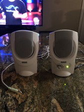Laptop PC Set Of Two Speakers Altec Lansing AVS200 & OEM 15V Altec Power Supply picture
