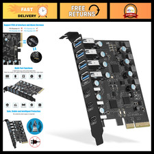 PCIe USB 3.2 Gen 2 Expansion Card - 20 Gbps, 7 Ports (4 Type-A, 3 Type-C) for PC picture