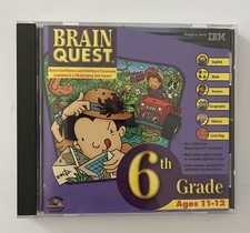 Vtg Brain Quest 6th Grade CD-ROM All Classic Subjects Homeschool Tool 1999 IBM picture