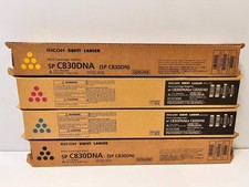 Genuine Ricoh SP C830DN Toner Cartridge SP C830DNA-CMYK 4PACK picture