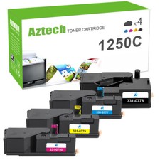 4pk Dell C1760nw Toner Cartridge 1250 For Dell Laser C1765nf C1765nfw Printer picture