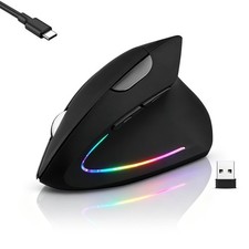 Wireless Bluetooth Ergonomic Vertical Mouse, Rechargeable Silent Slim Laptop Mou picture
