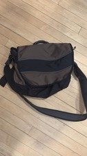 LL Bean Messenger Bag, Black And Brown picture