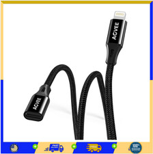 AGVEE [6.6ft Lightning Extension Cable Braided Female to Male Extender Cord picture