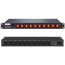 CENTROPOWER 1U PDU Horizontal Rackmount Power Strip - Overload Protector picture