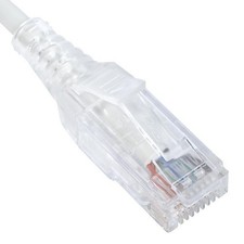 ICC Patch cord cat 6 slim clear sr 5ft wh TDICC-ICPCSH05WH Patchcords picture