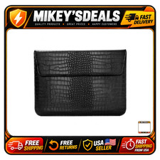 Crocodile Grain PU Leather Laptop Sleeve Case Bag - Stylish & Protective Cover picture