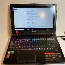 MSI GE63 Raider RGB 9SE Gaming Laptop GeForce RTX 2060, i7-9750H, 32GB RAM, SSD picture