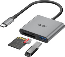 Acer SD Card Reader USB C, 3 in 1 Memory Card Reader with Dual Slots/Usb3.0 | picture
