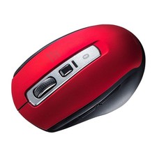Sanwa Supply Silent Bluetooth 5.0 Blue LED Mouse, Red MA-BTBL162R picture