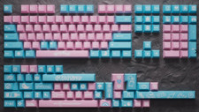 The Very Cool Keycaps Cool Shirtz Brand Cherry Pink and Blue Key Caps picture