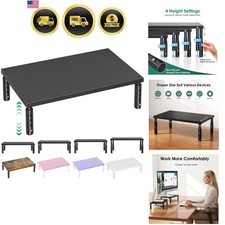 Desk Organizers and Accessories, Adjustable Computer Monitor Stand Riser, Lap... picture