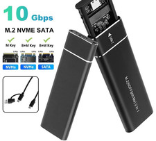 M.2 NV Me SATA SSD Enclosure USB 3.1 Type C 10Gbps External Drive Case Adapter picture