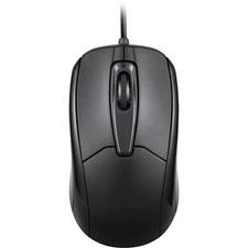 Perixx 10442 PERIMICE-209P Black Optical Wired Mouse Black 3 Keys 1000 dpi Us picture