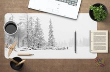 3D Snow Road Pint Forest 73 Non-slip Office Desk Mouse Mat Game Carly picture