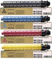 High Yield Toner Cartridge for Ricoh Savin Lanier IMC2510 IMC2010 4Pack BCMY picture