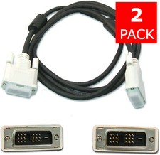 2 PACK of NEW DVI Cable M-M DVI-D 5ft Long Cord 18-Pin Monitor Cable picture